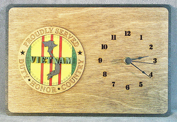 Vietnam Ribbon 8x12 Clock